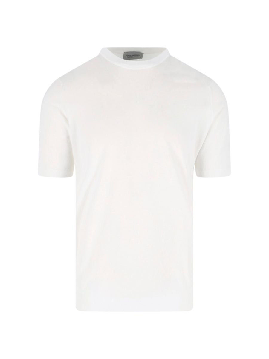 John Smedley 100% cotton t-shirt in white