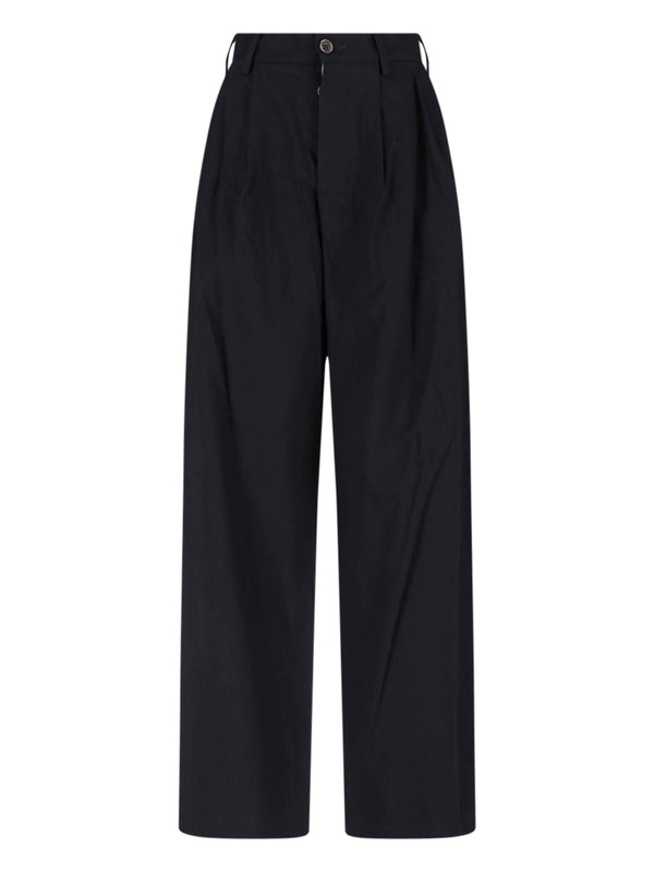 Uma Wang 57% Linen trousers in black