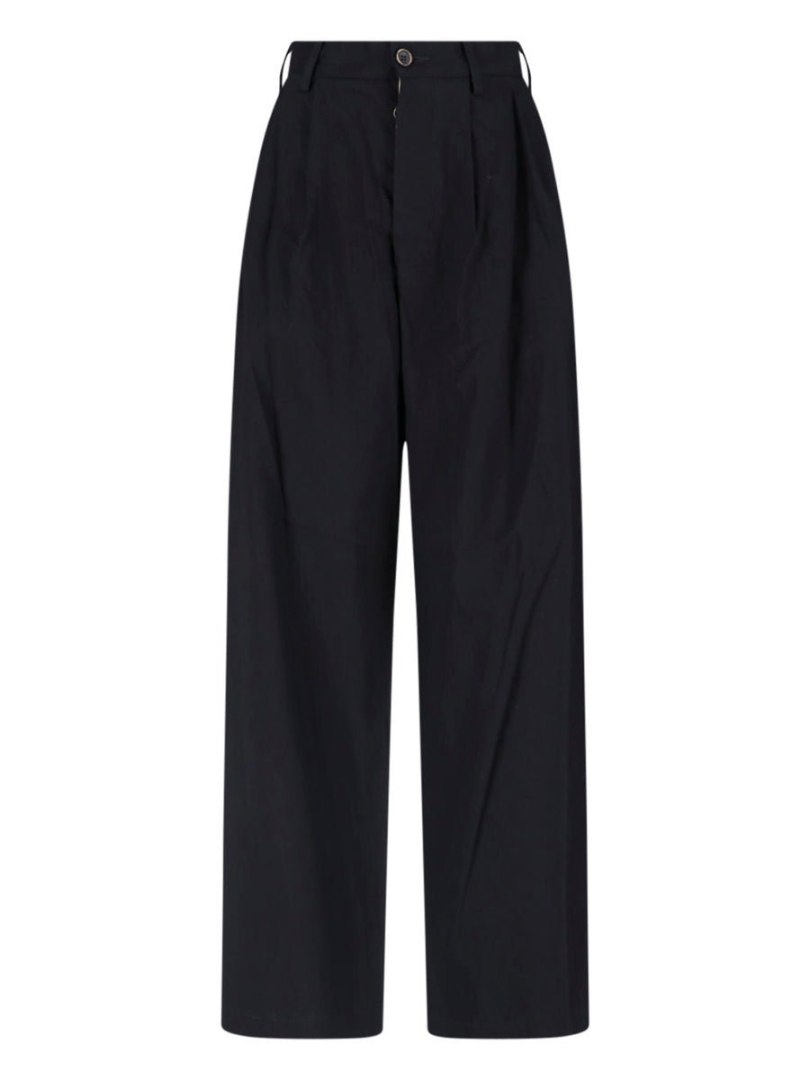 Uma Wang 57% Linen trousers in black