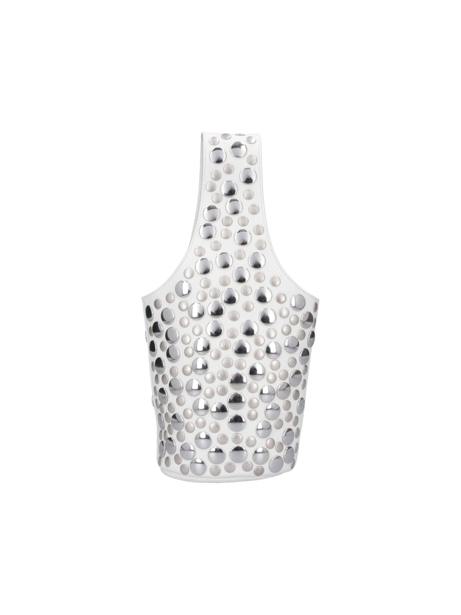 Khaite 100% leather shoulder bag in white