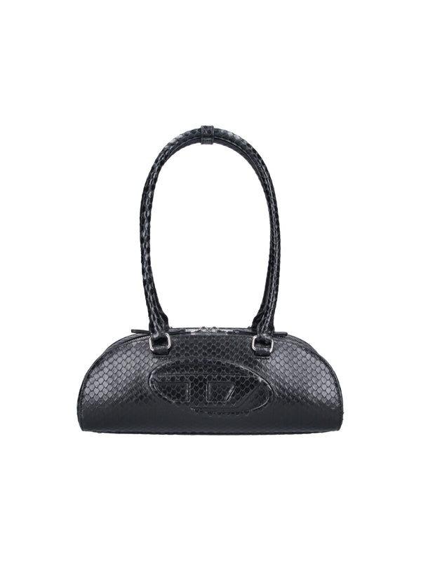 Diesel 100% leather shoulder bag in black