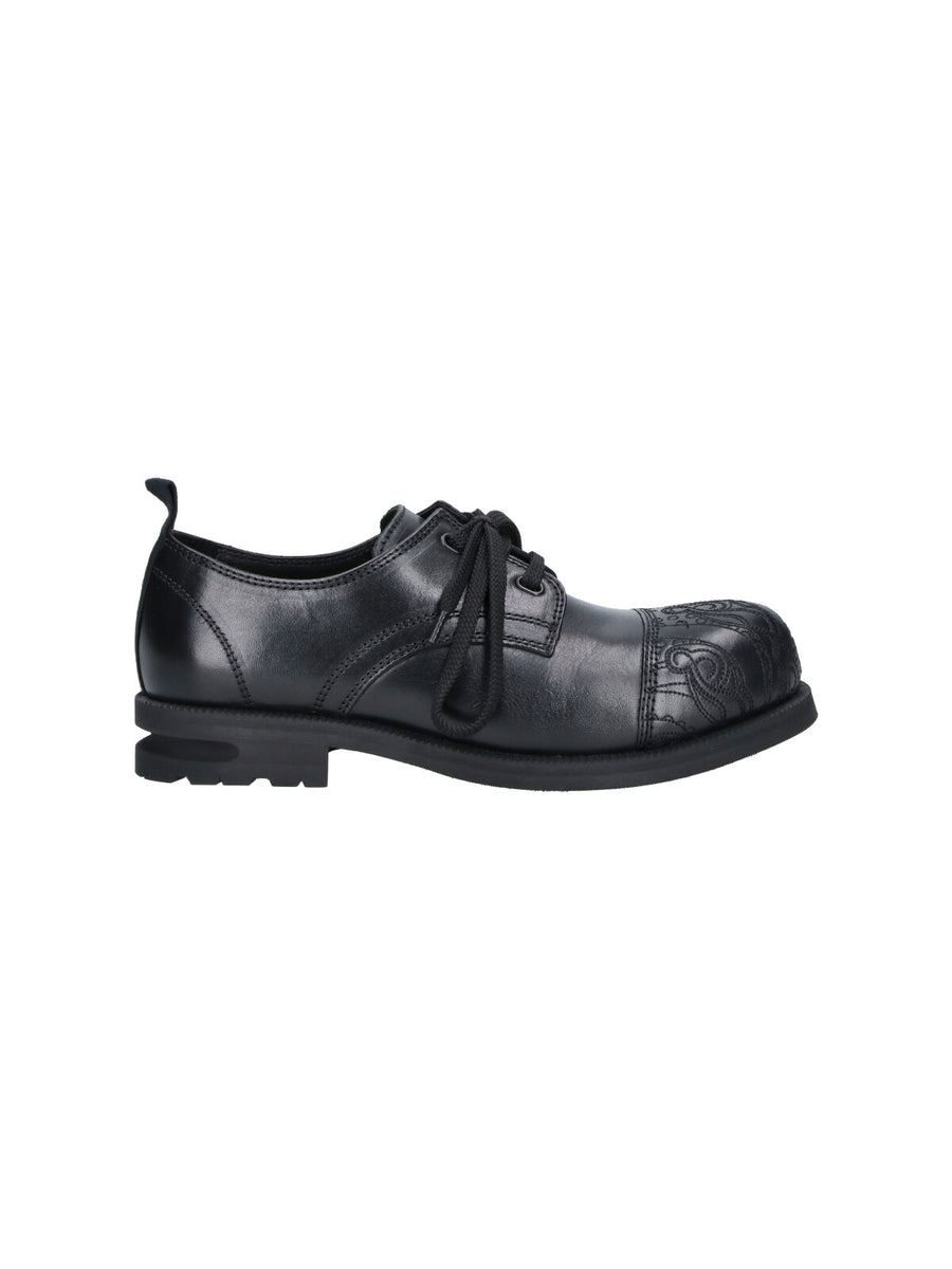 Kiko Kostadinov 100% Bovine Leather flat in black