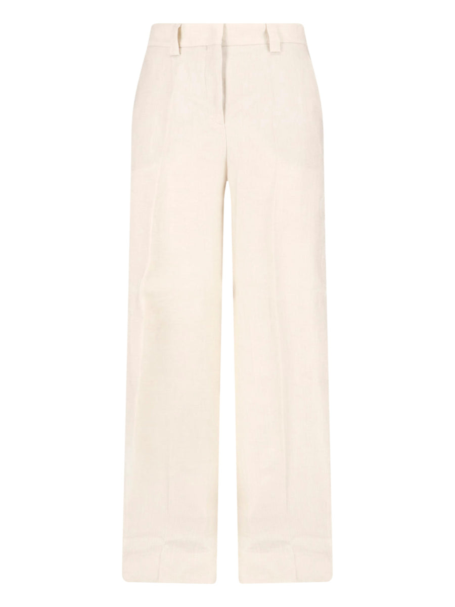 Incotex 100% linen trousers in cream