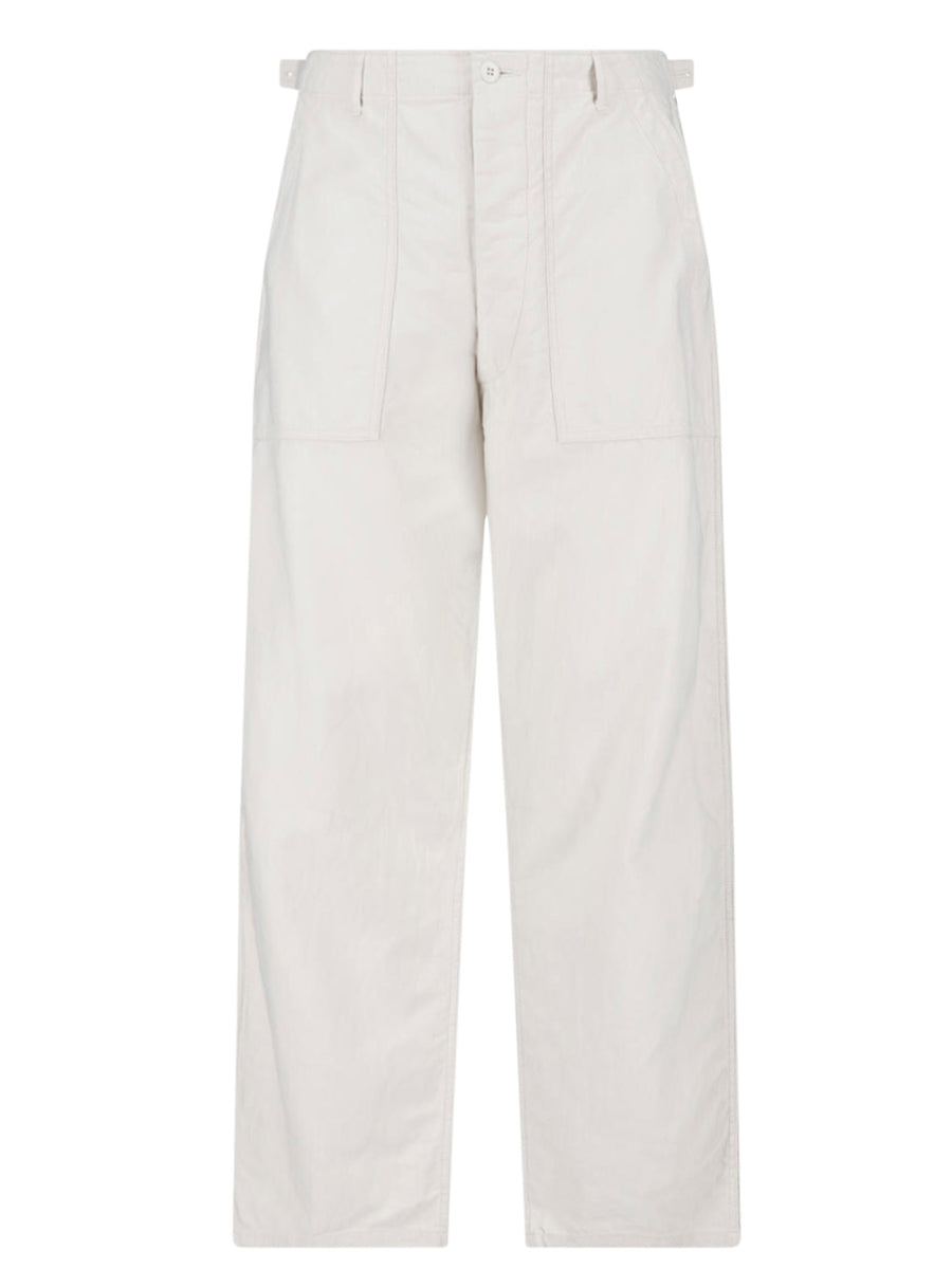 Kaptain Sunshine 100% cotton trousers in cream