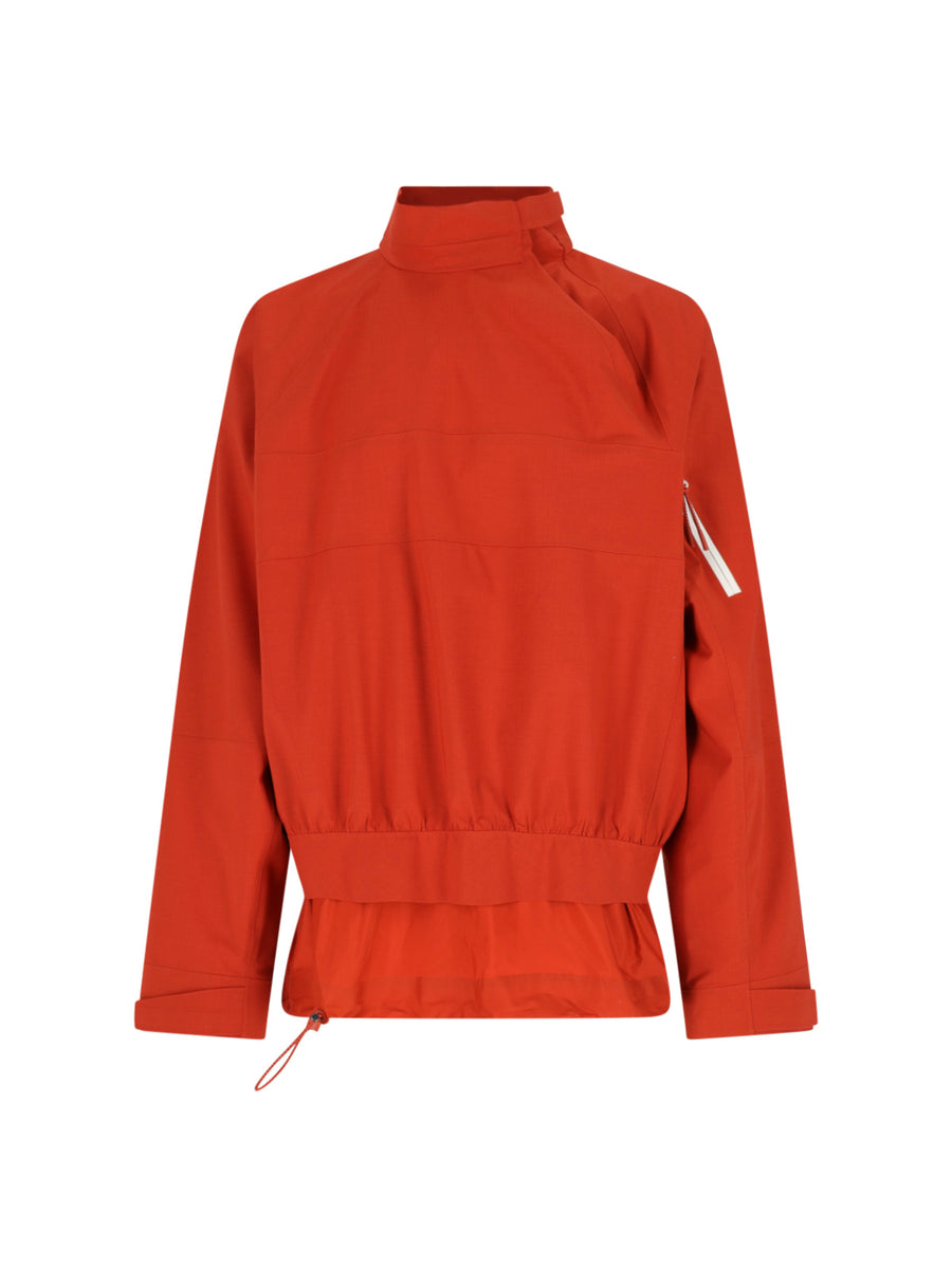 Lacoste 67% polyester jacket in orange