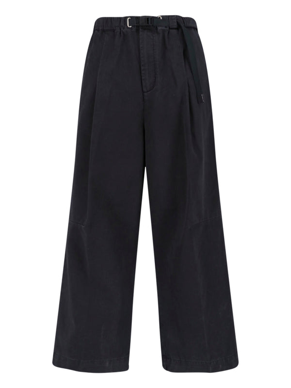 White Sand 100% cotton trousers in black