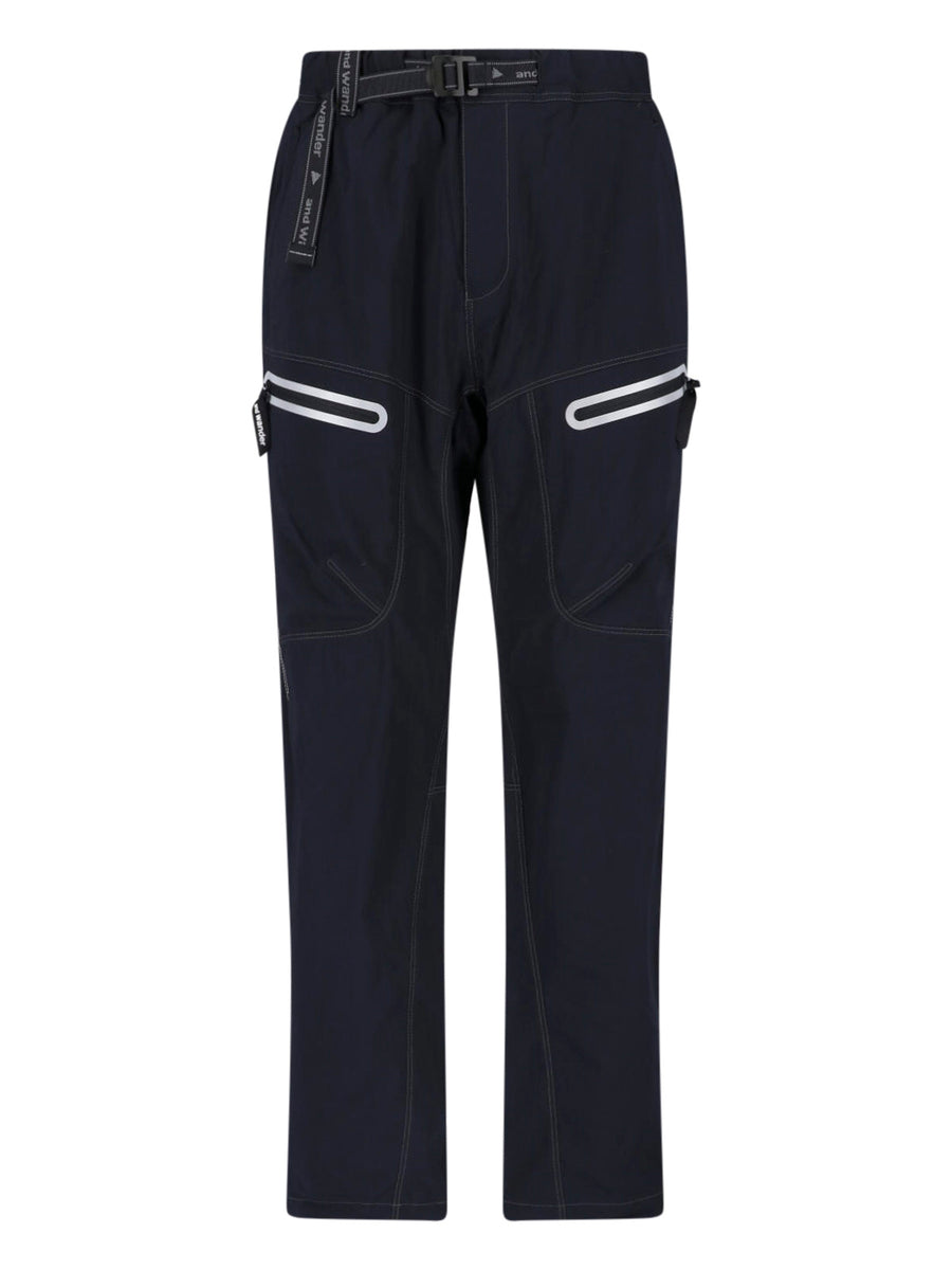 And Wander 95% Nylon cargo pants in black