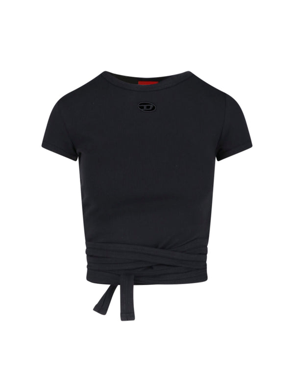 Diesel 94% cotton t-shirt in black