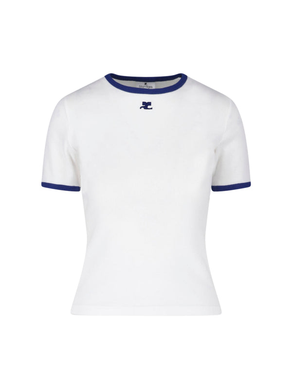 CourrèGes 100% Cotton t-shirt in white