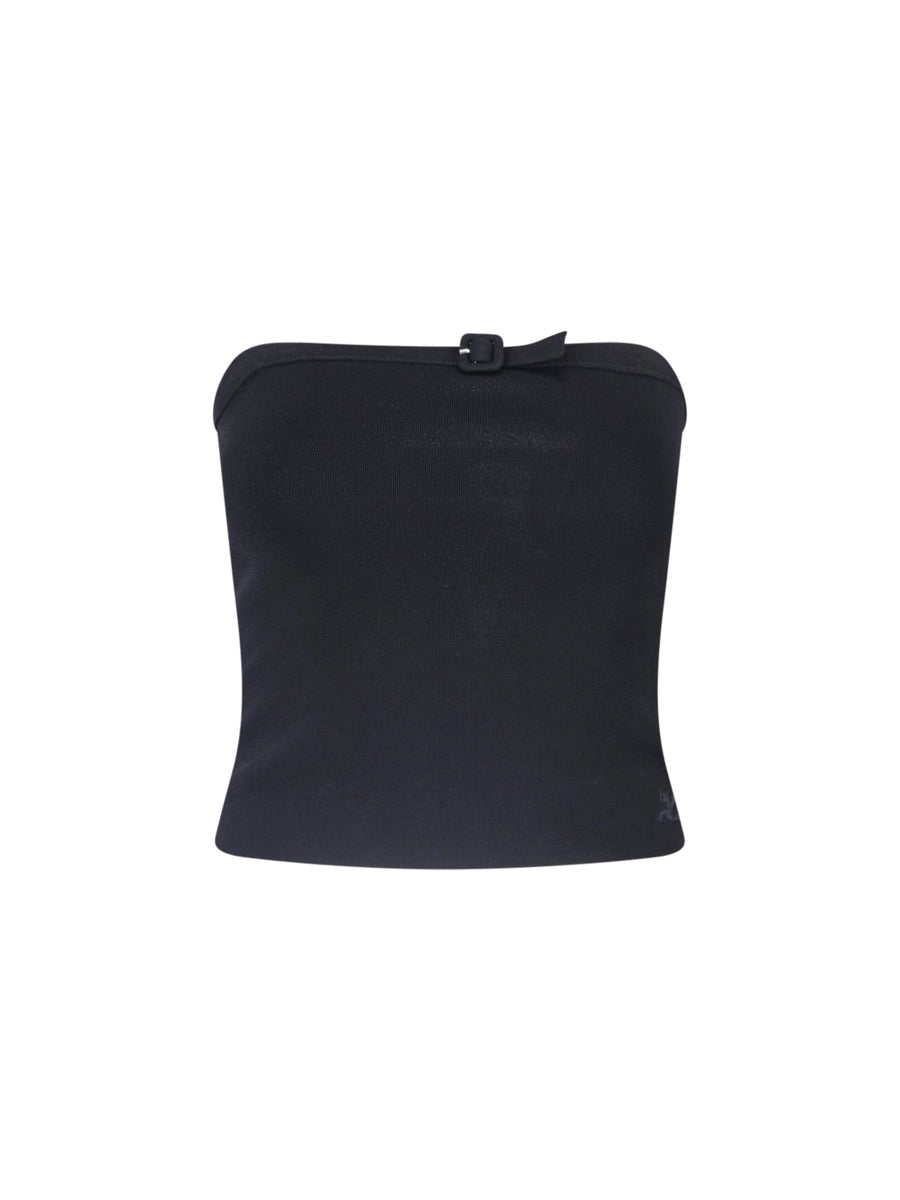 CourrèGes 83% Viscose tank top in black