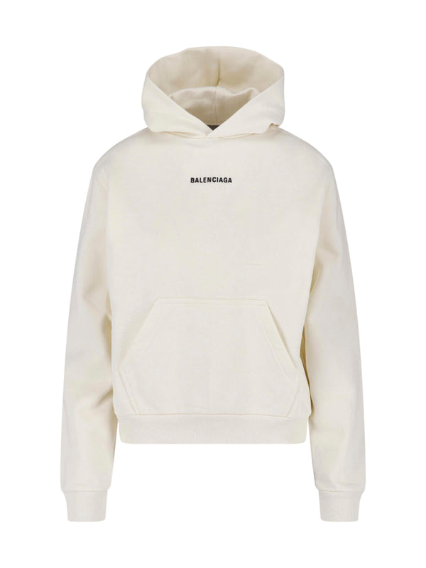 Balenciaga Ttvj 100% Cotton hoodie in white