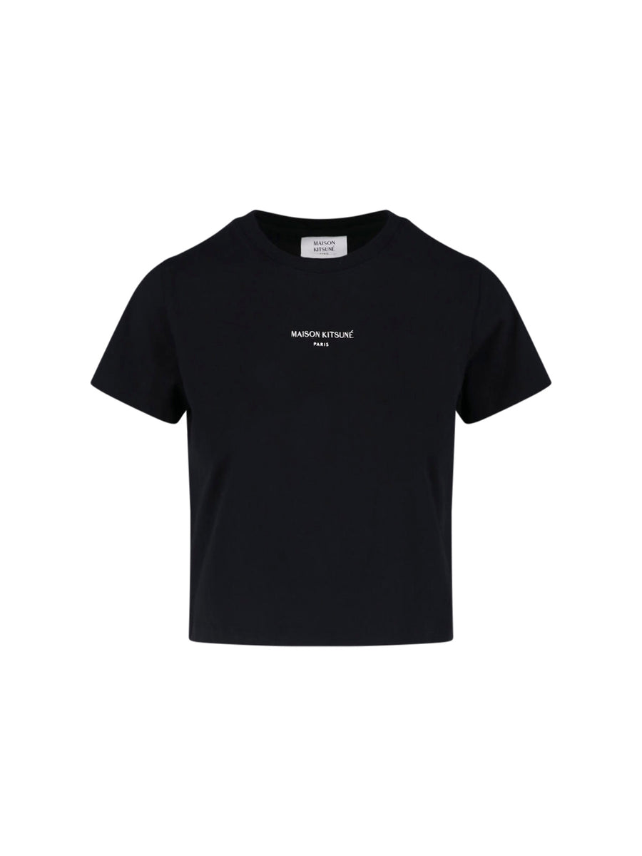 Maison Kitsune' 100% cotton t-shirt in black
