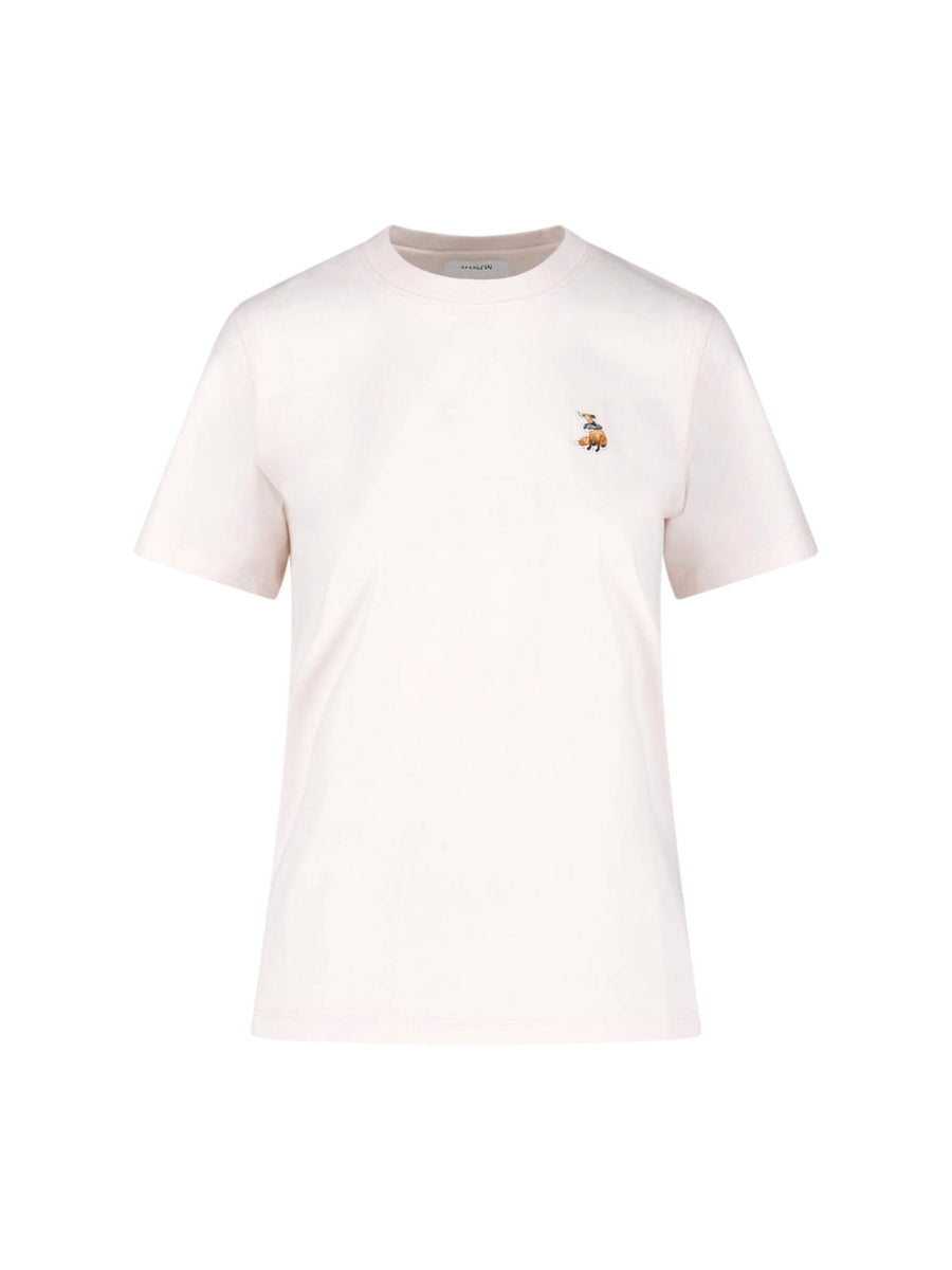 Maison Kitsune' 100% cotton t-shirt in pink