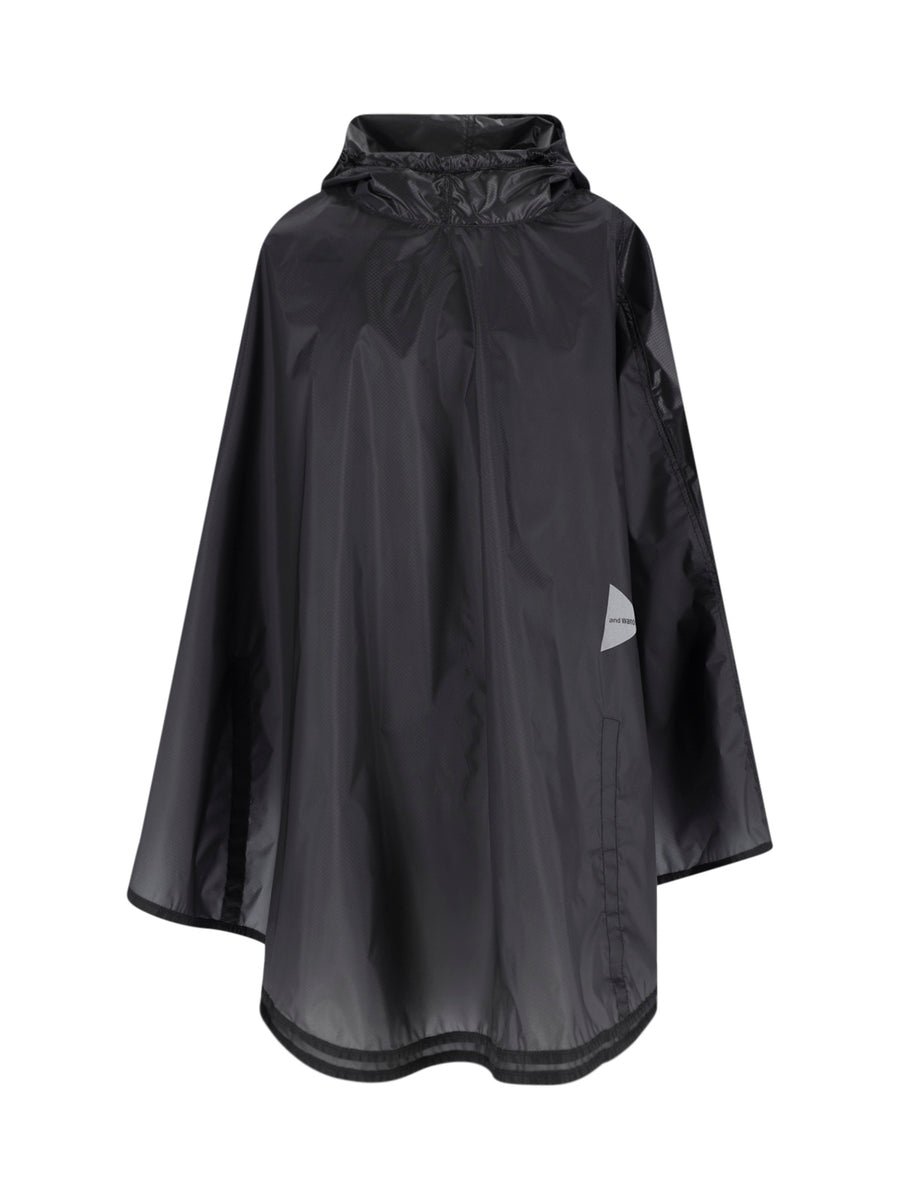And Wander 100% nylon raincoat in black