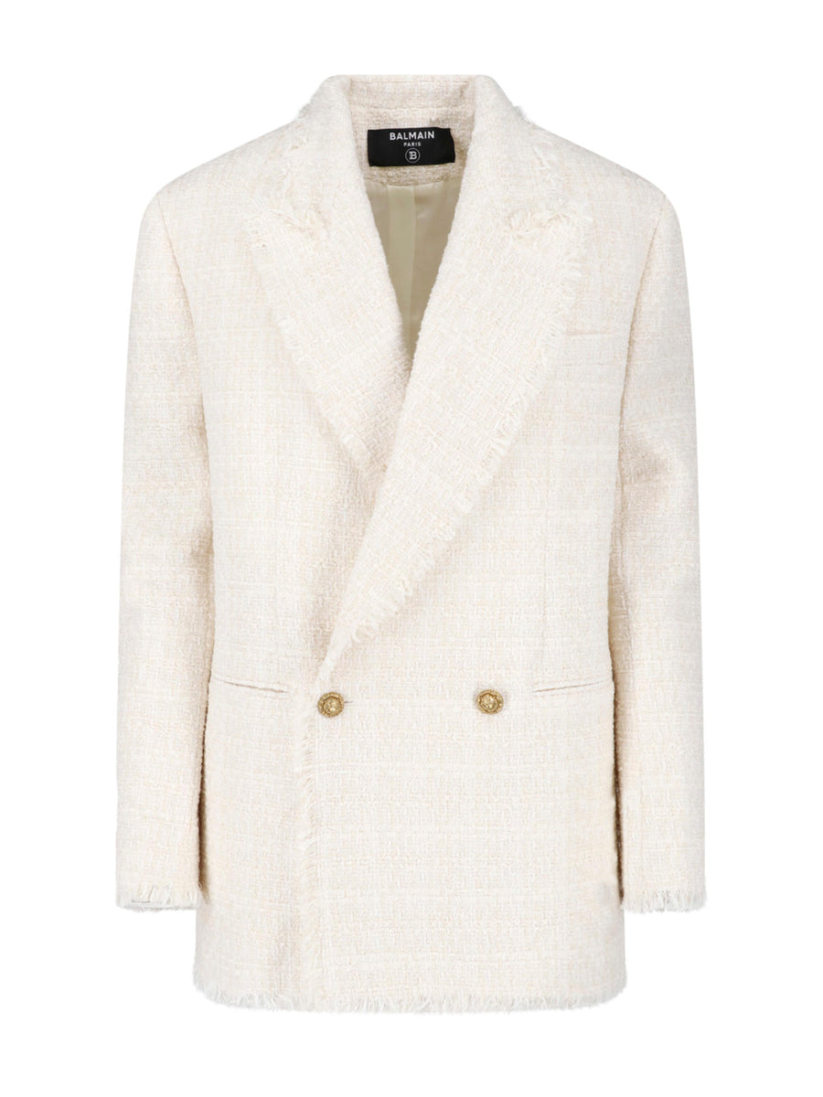 Balmain 55% Polyester blazer in white
