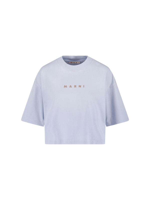 Marni Uscz 100% Cotton t-shirt in blue