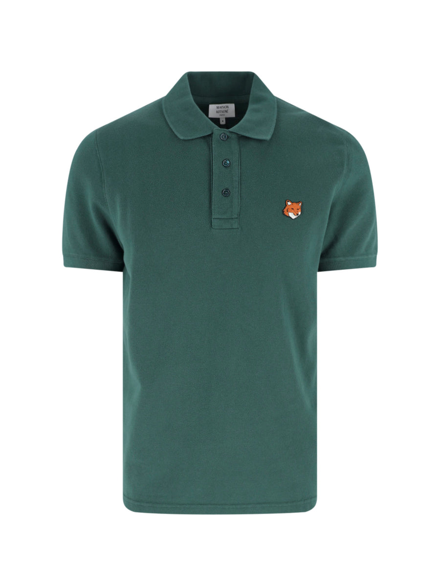 Maison Kitsune' 100% Cotton polo in green