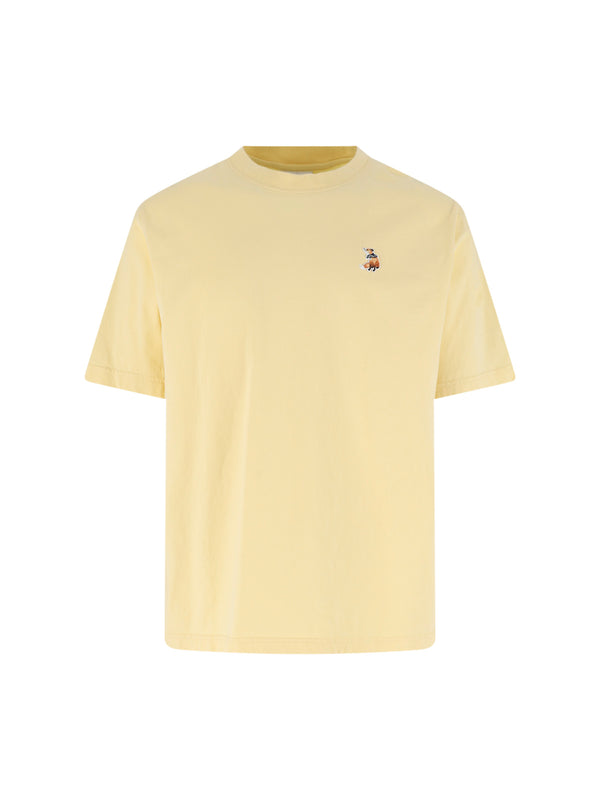 Maison Kitsune' 100% Cotton t-shirt in yellow