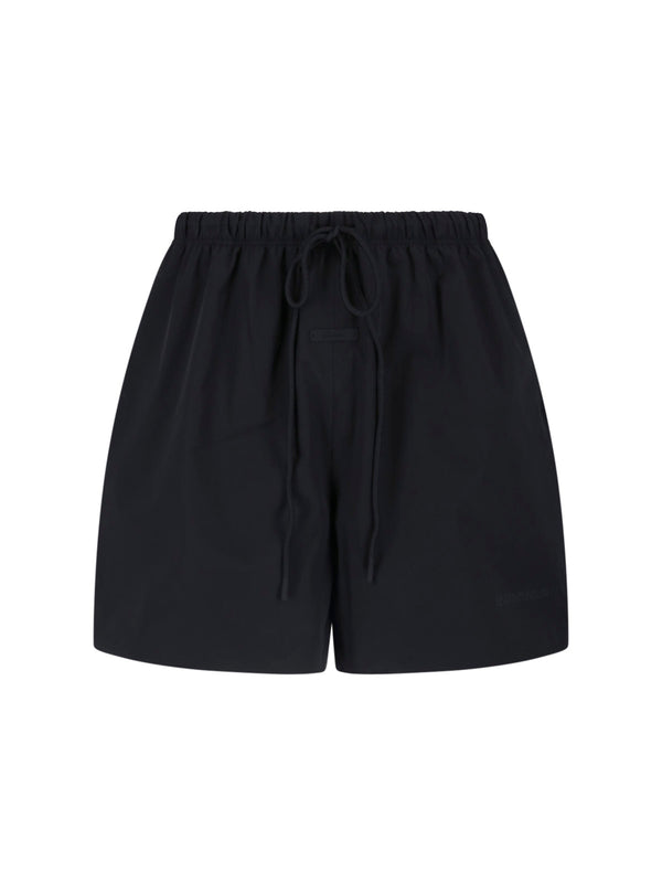 Fear Of God Essentials 100% polyester shorts in black
