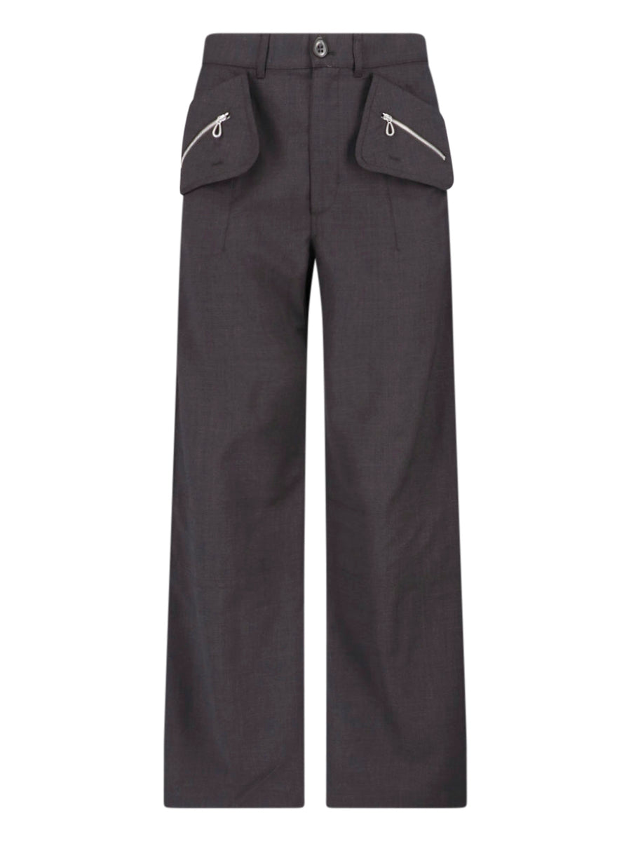 Kiko Kostadinov 100% virgin wool trousers in brown