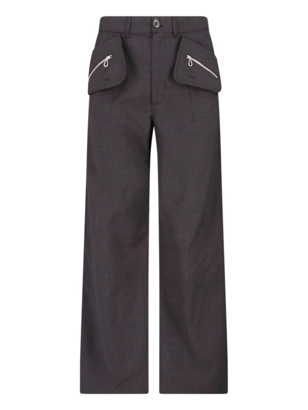 Kiko Kostadinov 100% virgin wool trousers in brown