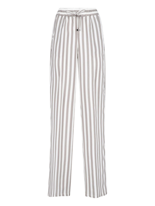 Kiton 100% silk trousers in beige