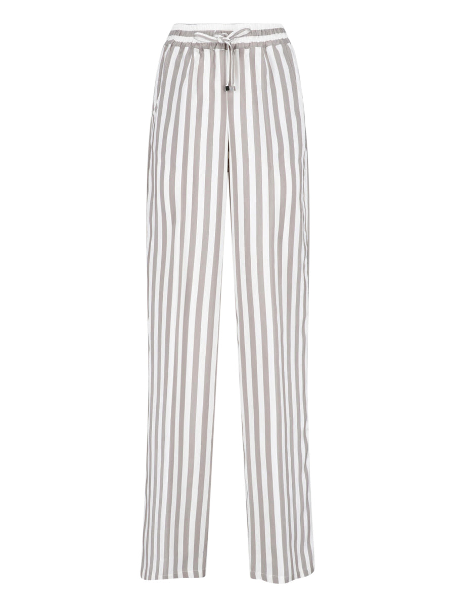 Kiton 100% silk trousers in beige