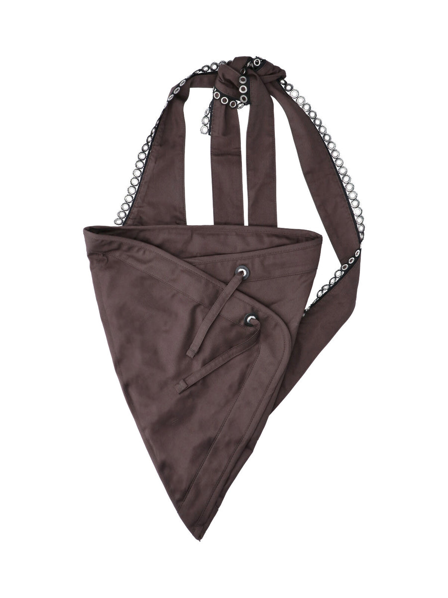 Kiko Kostadinov 100% Cotton shoulder bag in brown