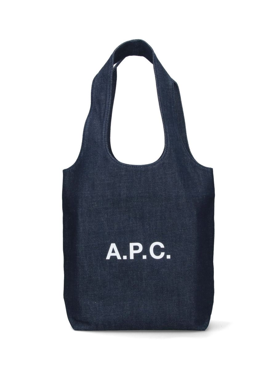 A.P.C. 100% Cotton tote bag in navy
