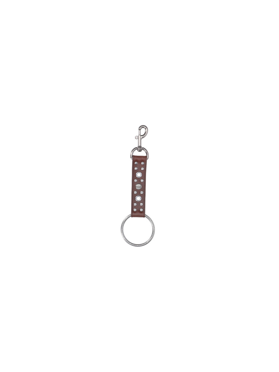 Martine Rose 100% leather key case in brown