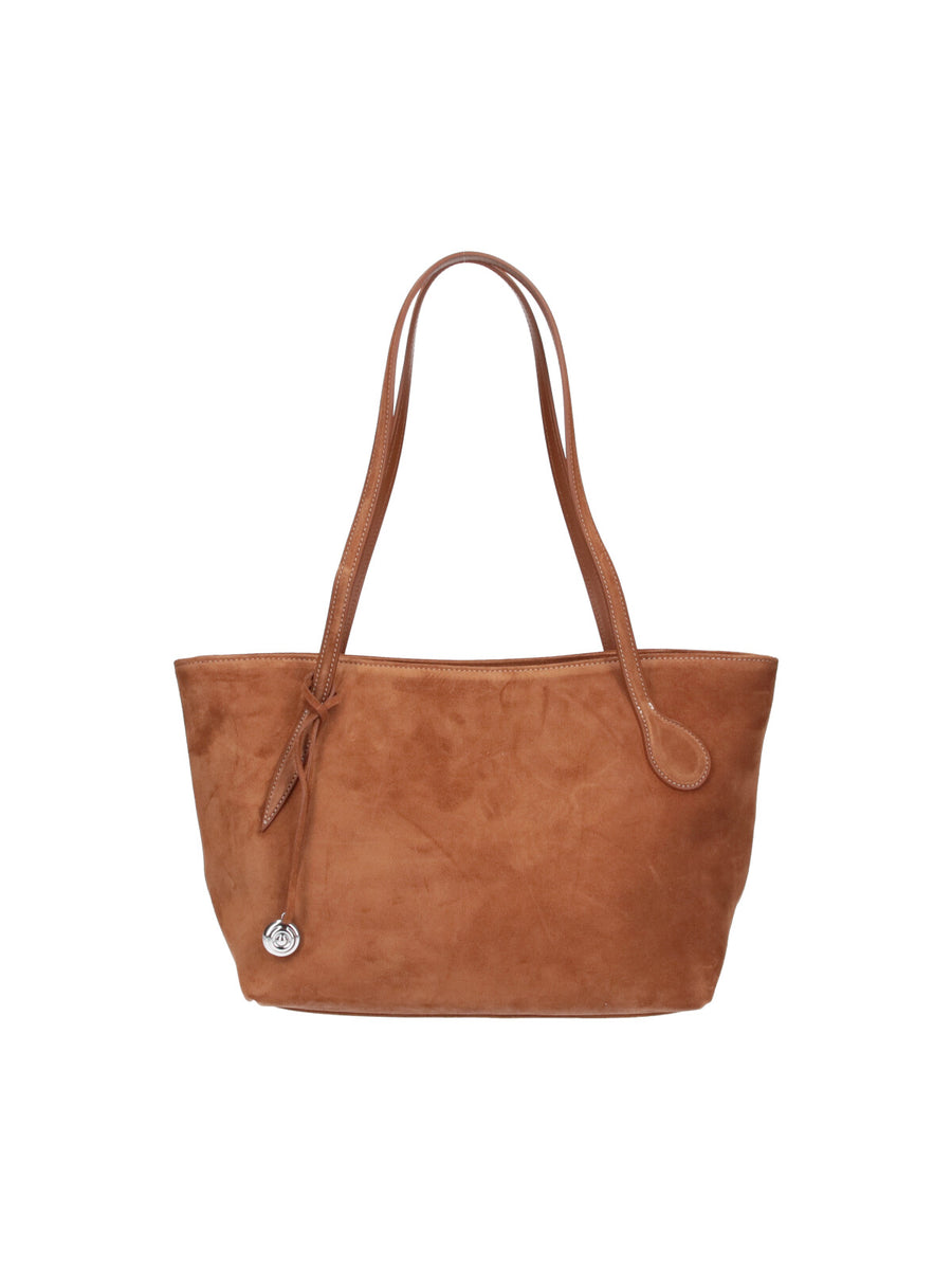 Liffner 100% Cow Suede tote bag in brown
