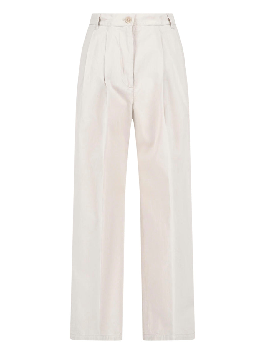 Aspesi 100% Cotton trousers in white