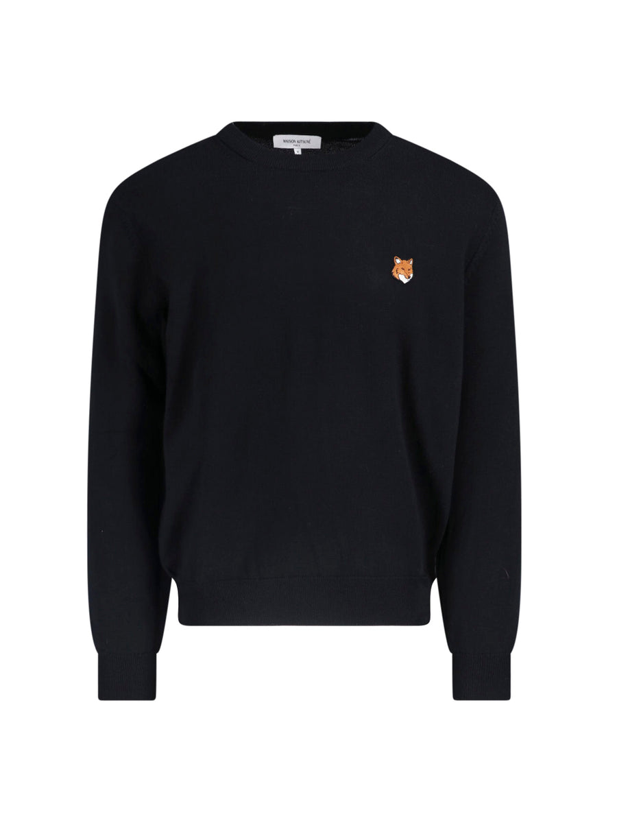 Maison Kitsune' 100% cotton sweatshirt in black