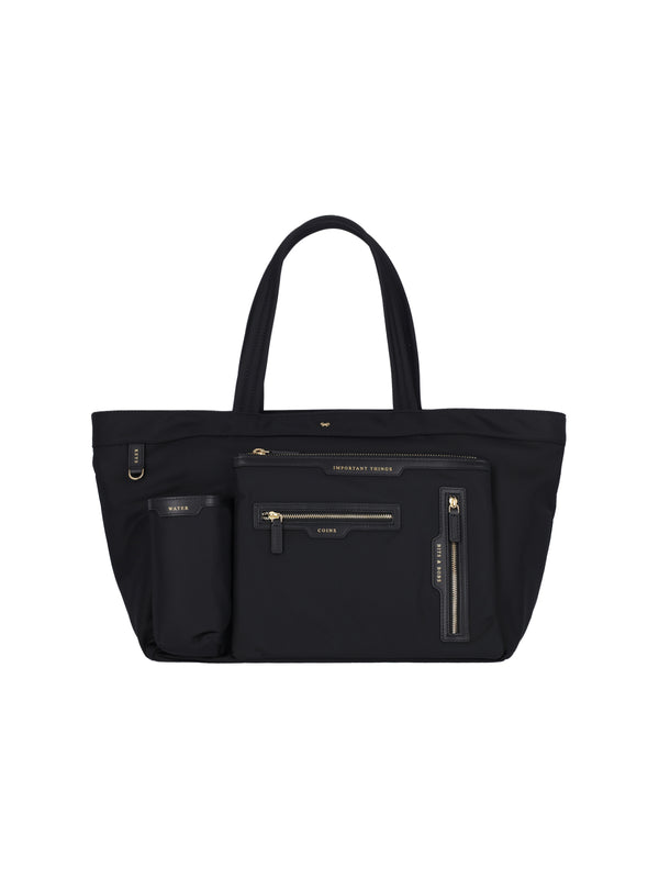Anya Hindmarch 100% Recycled Nylon tote bag in black