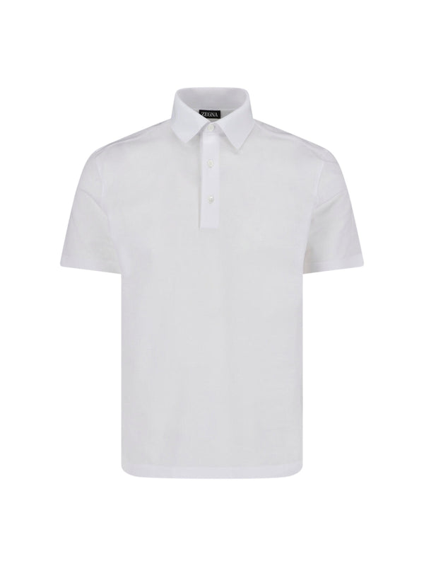 Zegna 100% Cotton polo in white