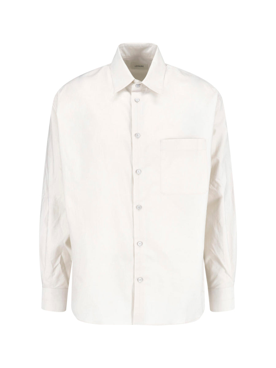 Lemaire 80% Cotton shirt in white
