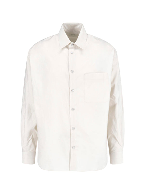 Lemaire 80% Cotton shirt in white
