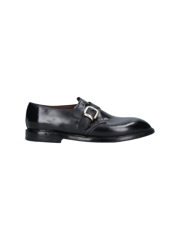 Premiata 100% calf leather monk strap in black
