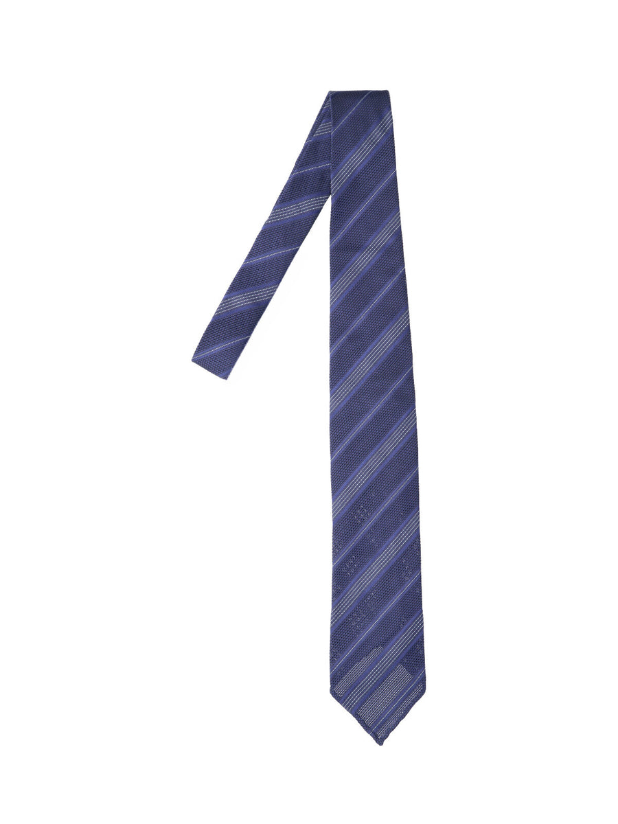 Cesare Attolini 100% silk necktie in blue