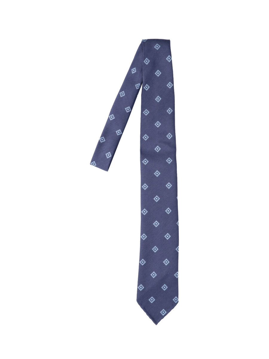 Cesare Attolini 100% silk necktie in navy