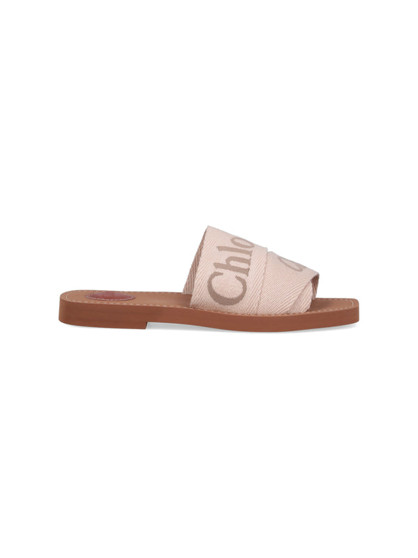 Chloè Upper: 90% Linen sandal in beige