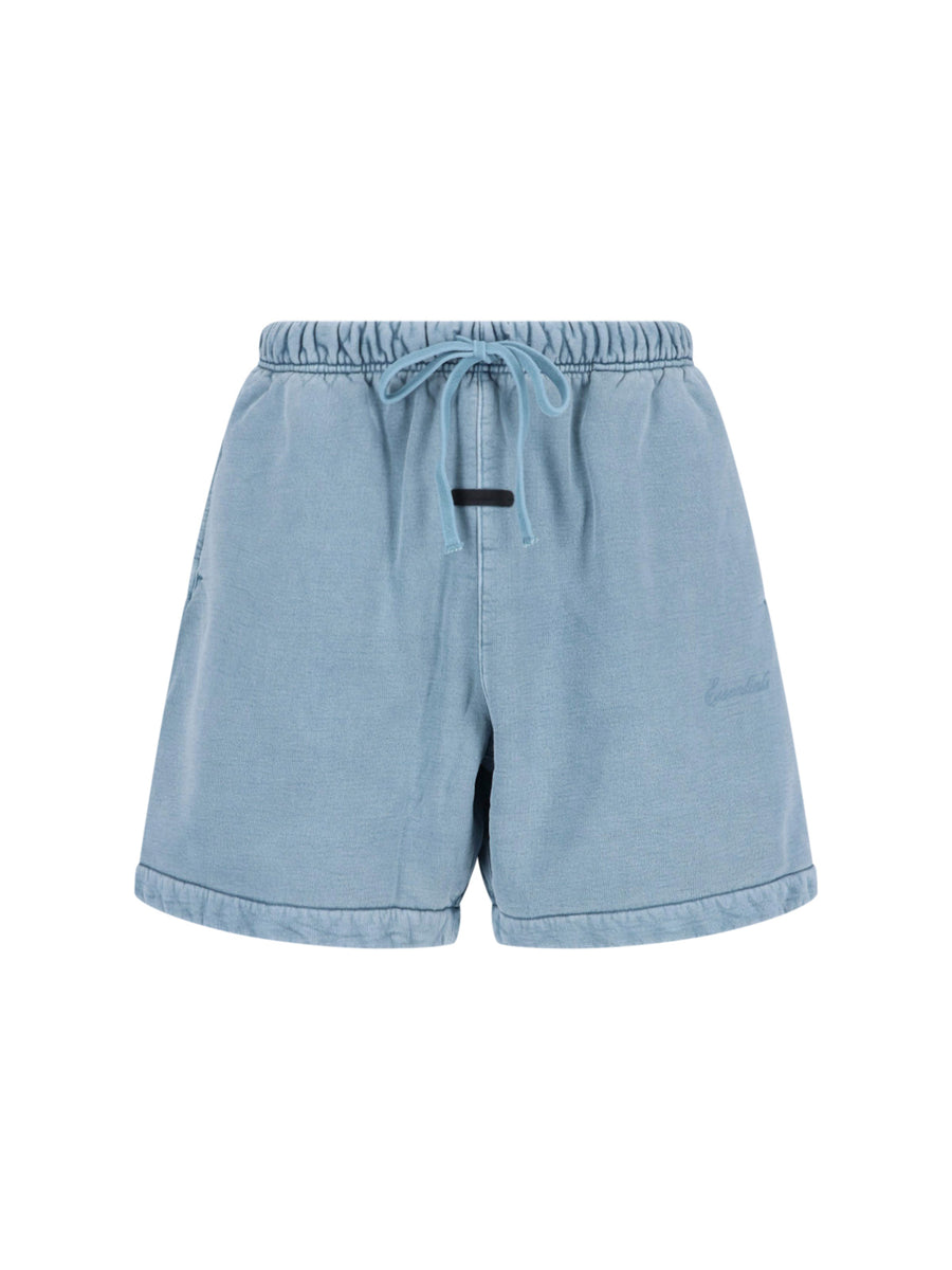 Fear Of God Essentials 100% Cotton shorts in blue