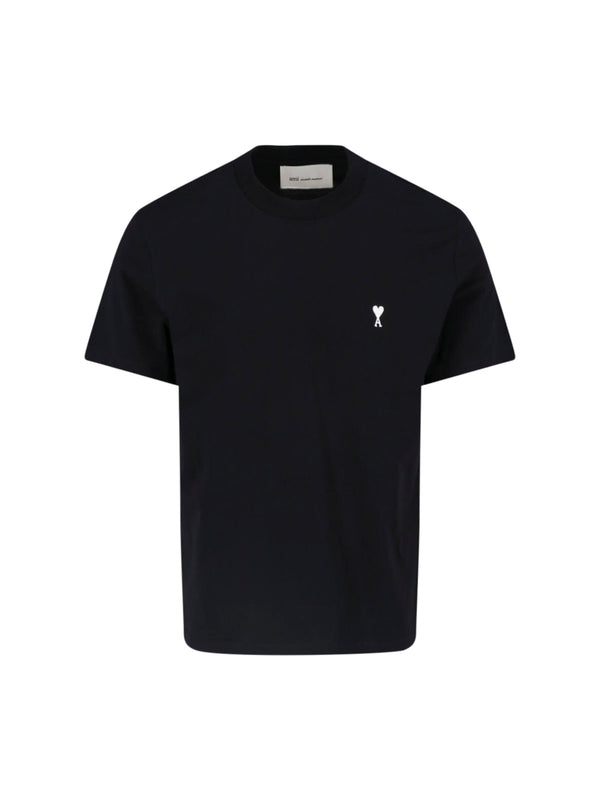 AMI Paris 100% Cotton t-shirt in black