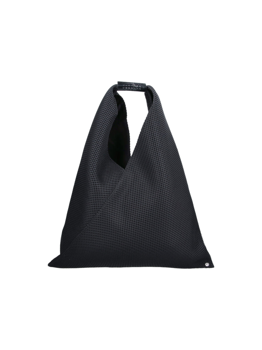 MM6 Maison Margiela 100% Polyester top handle bag in black