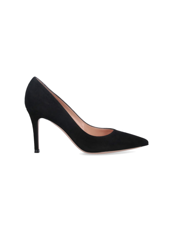 Gianvito Rossi Upper: 100% Suede Leather heel in black