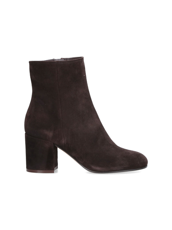 Gianvito Rossi Upper: 100% Suede Leather boot in brown