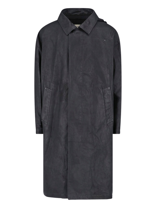 Lemaire 100% Cotton coat in black