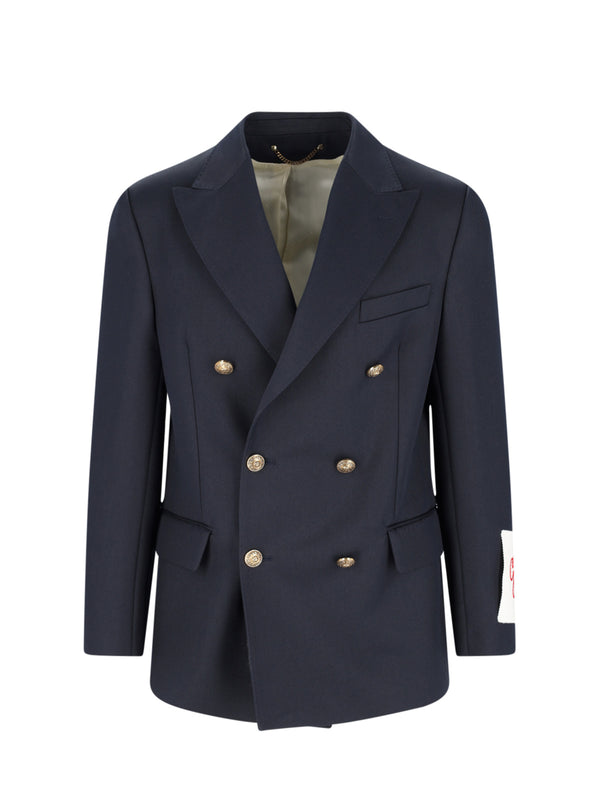 Golden Goose 66% Polyester blazer in navy