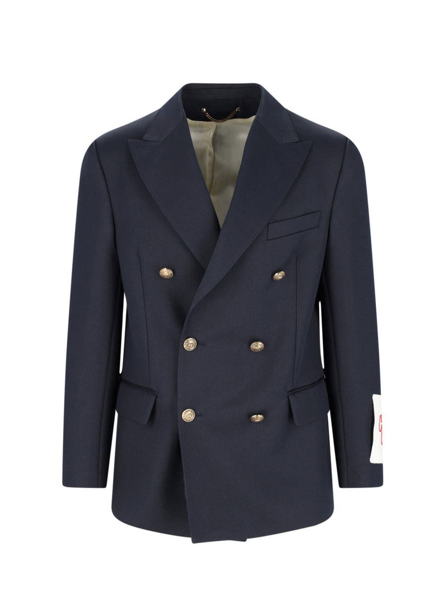 Golden Goose 66% Polyester blazer in navy