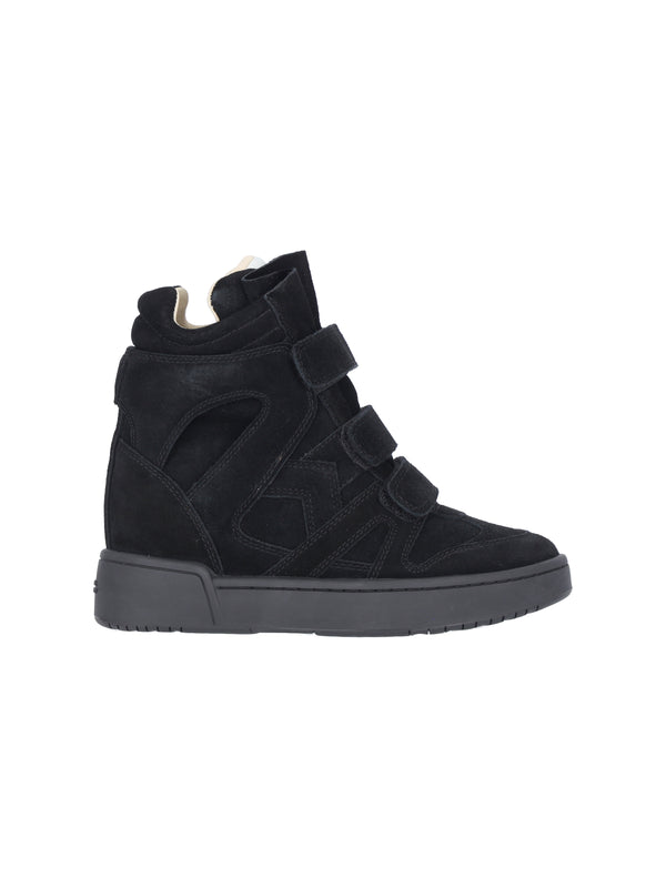 Isabel Marant 100% Cowhide Leather sneaker in black